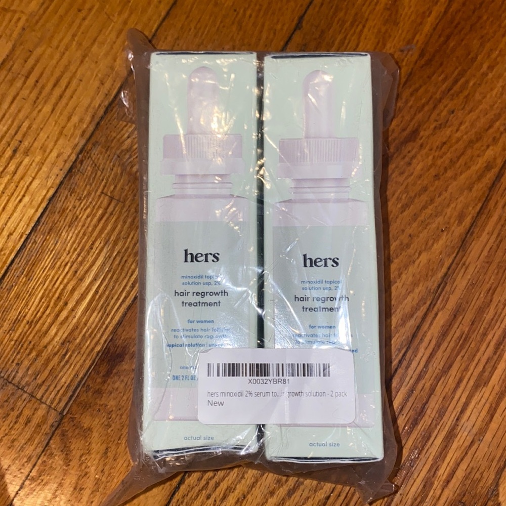 Hers - Hair regrowth treatment NEVER OPENED, 2 bottles